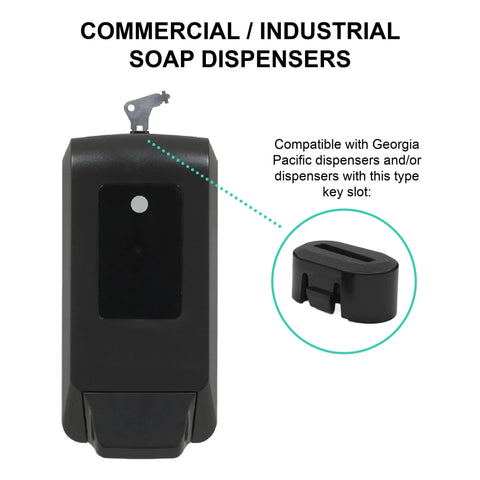 Three Pack GP Compatible Dispenser Keys for Commercial Paper Towel, Toilet Paper, and Soap Dispensers, Fits GP Units
