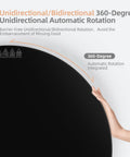 24 Inch Round Electric Food Warmer With Automatic 360 Degree Rotating Turntable Tray And Adjustable Temperature Control showing automatic rotation feature.