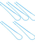 5 Pack Rope Threader Tool Set For Easy Threading And Elastic Band Insertion, Wear Resistant Plastic Drawstring Threader For Shoelace And Cord Crafting, Portable On The Go Quick Fix For Home And Travel, blue plastic loop threaders