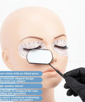 2 Pack Stainless Steel Oval Lash Mirror for Eyelash Extensions 2 Inch Detachable Inspection Mirrors for Lash Pros Crystal Clear Vision Distortion Free Viewing Go To Lash Tool for Precise Lashes and Quick Results, on practice head