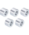 Aluminum Spacer 5 Piece Set With 3/8 Inch Bore, 3/4 Inch Outer Diameter, 1/2 Inch Length Standoff Bushing For 3/8 Inch Screws, Bolts, And Rods, Plain Finish Round Metal Spacer, Built To Last DIY Hardware