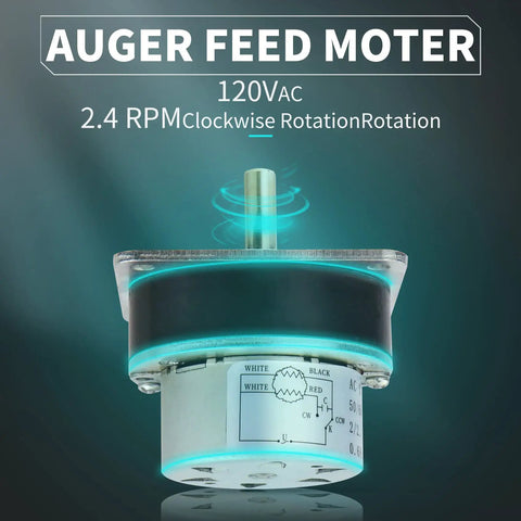 Auger Feed Motor Replacement For Pellet Stoves 2.4 RPM 120V Heavy Duty Built To Last Tough As Nails Fits Heatilator CAB50