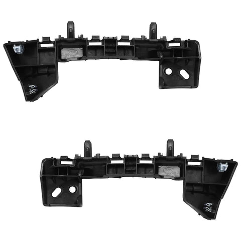 BXZ front bumper cover support retainer bracket pair, black plastic for 2016-2019 Chevrolet Cruze