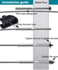 Installation guide for the 3 16 Inch T316 Stainless Steel Stud Tensioner Cable Railing Hardware Set for metal posts.