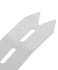 Close-up of metal insert from Beefy Pro Grade Heavy Duty Bench Dog Clamp Set With Precision Positioning 4 Piece Slab Flattening