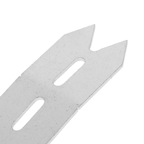 Close-up of metal insert from Beefy Pro Grade Heavy Duty Bench Dog Clamp Set With Precision Positioning 4 Piece Slab Flattening