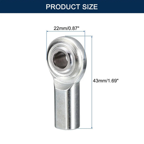 CF5 Rod End Bearing Heim Joints 5/16 x 5/16-24 Right Hand Female Thread With Jam Nuts 2 Pack, 22mm x 43mm steel bearing