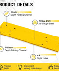 12 Inch Sheet Metal Bender Tool For Duct Bending And HVAC Projects With Dual Folding Depth Of Three Eighths Inch And One Inch Made From Carbon Steel