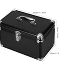 Portable Ergonomic Handle Toolbox With Aluminum Alloy Dual Layer Sealed Clasp Design Shock Proof Case For Outdoor Work And DIY