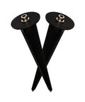 Two Pack Metal Ground Stakes For LED Flood Lights 10W To 100W Outdoor Mounts For Gardens Yards And Landscape Lighting Lightweight Portable Aluminum With Stainless Steel Screws All Weather Ready shown.