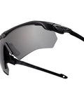 Crossbow Suppressor 2X Plus Kit Black Frame With Clear Gray Hi Def Copper Lenses Includes Lens Cloth And Deluxe Case Protective Ballistic Safety Eyewear For Construction And DIY Projects, side view of eyewear with black frame and clear lenses