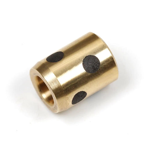 Badass One Piece Sleeve Bearing With 5Mm Inner Bore And 9Mm Outer Diameter At 12Mm Long, featuring a steel core and porous bronze design.