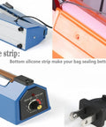 12 Inch Tabletop Impulse Heat Sealer For Plastic Bags Manual Bag Sealer With No Warmup Time And Adjustable Temperature for PE and PP bags