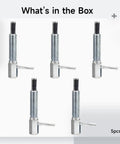 Premium Tough Guy Retractable Indexing Plunger Pin Set Zinc Plated Carbon Steel Spring Loaded Latches, 5pcs displayed.