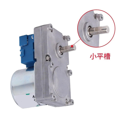 Straight Up Heavy Duty 220V AC Synchronous Gear Motor With Beefy Torque Output And A Compact Round Shaft Design That Powers Heavy Loads At A Steady 2 Rpm, showcasing round shaft.