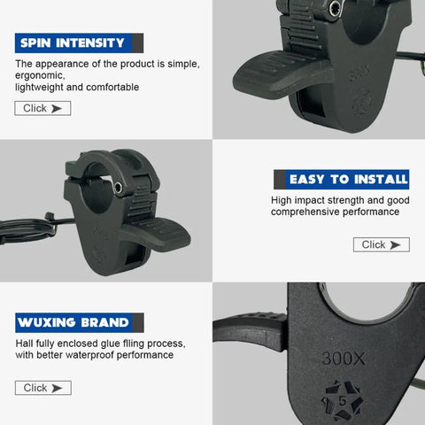 Thumb Throttle For E Bikes And Scooters With 3 Pin SM Plug 12V To 72V Range Left Or Right Speed Accelerator Fits 22mm Handlebars Smooth Responsive Acceleration For City Cruising And Off Road Adventures