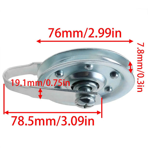 Two Pack 3 Inch Beefy Heavy Duty Garage Door Pulley Kit Made From Galvanized Carbon Steel For Max Load Capacity Durable Corrosion Resistant Smooth Operation And Long Lasting Performance, 3 in