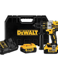 Heavy Hitter 20 Volt Max Brushless Cordless Hammer Drill Kit with case, two batteries, and charger for tough job site builds.