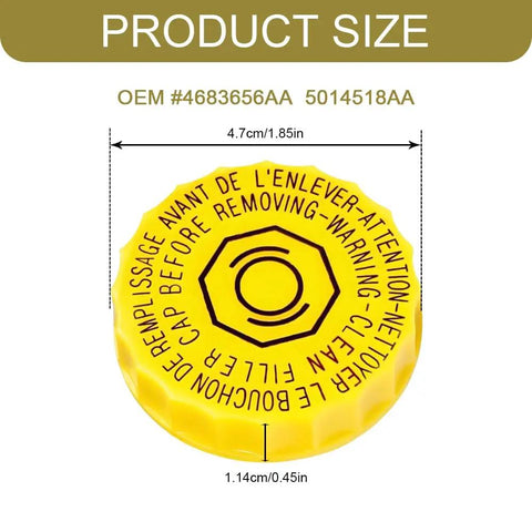 Brake Fluid Cap Replacement For Dodge Jeep Chrysler Ram Dakota Plug And Play Master Cylinder Filler Cap OEM 4683656AB 5014518AA