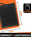 Top view of Universal Sustain Pedal with compact 3.9x3.1 inch size, non-slip base, for digital pianos and keyboards.