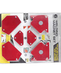 Six Piece Tough Welding Magnets Set For Multi Angle Welding And Hands Free Projects in packaging with right angle design