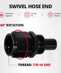 Evil Energy PTFE An10 Transmission Line Fits 2001 To 2005 Gm Duramax 6.6L Lb7 And Lilly Cooler Hose with swivel hose end