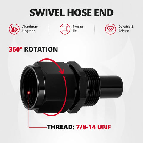Evil Energy PTFE An10 Transmission Line Fits 2001 To 2005 Gm Duramax 6.6L Lb7 And Lilly Cooler Hose with swivel hose end