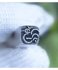 Metal Letter Stamp Set With Chinese Zodiac Rooster Pattern 5mm Punch Kit close-up of rooster engraving detail