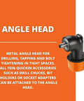 Compact Angle Head Accessory For Tight Space Drilling, Tapping And Bolt Tightening, lightweight and pro-grade for confined areas
