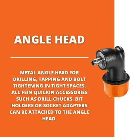 Compact Angle Head Accessory For Tight Space Drilling, Tapping And Bolt Tightening, lightweight and pro-grade for confined areas