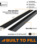 Silicone Stove Gap Covers Two Pack Seal The Gap Between Stovetop And Counter Heat Resistant And Easy Clean Oven Gap Filler 21 Inch Black