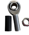 Rock Solid Steel Left Hand Thread Male Rod Ends M16 X 2.0 Pair Of Precision Heim Joints For Suspension Steering Link Upgrades showing threaded metal rod end with nut and adapter.