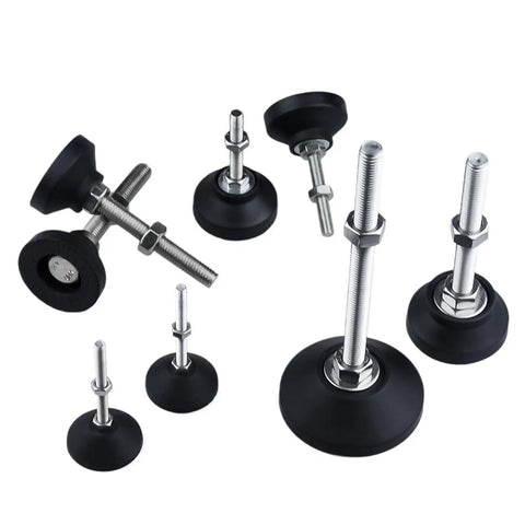 Adjustable Leveling Feet Heavy Duty Swivel Glide Pads With Cushioned Rubber Bottoms to keep furniture solid as a rock and tweak height in seconds.