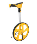 Jelquix Digital Measuring Wheel for Construction, 100000FT with a sturdy yellow wheel and handle for easy distance measurement.