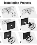 Installation process for 2 Pack Matte Black Dummy Door Knobs With Crystal Glass Knobs