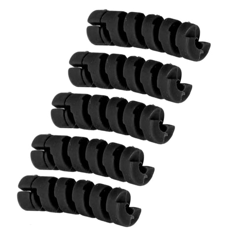 High Performance Bike Cable Sleeve Kit With Rubber Housing Covers For 4 To 5mm Lines Plus Anti Friction Spiral Design Protects Road And Mountain Bikes From Wear Daily, black 5-pack