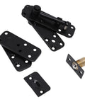 Heavy Duty Concealed Pivot Door Hinge Complete Hardware Kit Forged From Solid Stainless Steel Featuring Fully Adjustable Mounting Brackets.