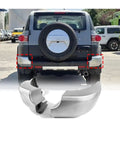 Upgrade Your Ride With Heavy Duty Black Rear Bumper End Cap For Toyota FJ Cruiser 2007 To 2014 Durable Side Wrap Trim Protection Shells Designed To Resist Heat UV And Scratches While Adding Serious Style To Your Off Road Beast. Rear view, black bumper end caps shown installed and loose