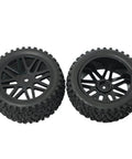 Beefy 88mm 3.46 Inch Off Road RC Tire Set With Sponge Inner And 12mm Hex Wheel Rims For 1 To 10 Scale Buggy Cars Durable Rubber Tires