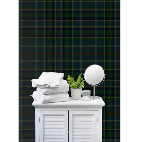 Premium Classic Traditional Matte Linen Texture Wallpaper Featuring Dang Durable Pvc Free Finish For Busy Households And Pro Paste To Paper Installations That Go Hard Daily with blue and green plaid design.