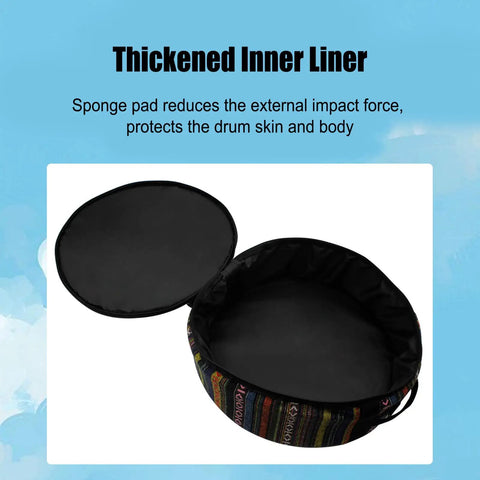 Thickened inner liner of Road Warrior Snare Drum Gig Bag With Padded Shoulder Strap Heavy Duty Oxford Fabric.