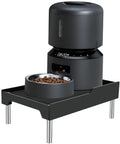 Hella Sturdy Raised Dog Feeder Stand And Elevated Cat Food Holder with automatic bowl, adjustable height, and non-slip feet.