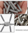 Top Shelf Gray Dishwasher Rack End Caps 50 Pack No Sweat Universal Prong Tip Covers on hand and surface, heavy-duty plastic.