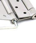 Close-up view of Badass Stainless Steel Double Spring Hinges 4 Inch showing dual spring mechanism and smooth finish.