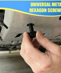 M6x24mm Hella Tough Auto Body Bolts Kit With Washers, Rock Solid Hex Head Fasteners for Fenders Bumpers Hoods, Rust Resistant Manganese Steel Garage Essential 20 Pack being installed