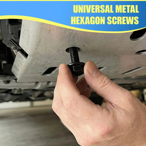 M6x24mm Hella Tough Auto Body Bolts Kit With Washers, Rock Solid Hex Head Fasteners for Fenders Bumpers Hoods, Rust Resistant Manganese Steel Garage Essential 20 Pack being installed