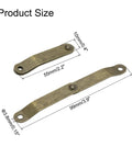 Heavy Duty Lid Folding Support Hinges With 8 Mounting Screws For Cabinets, Chests, Jewelry Boxes And Wooden Boxes, Bronze Coated Iron Stay Hinge, Soft Close, showing folded length 2.2 inch and plate width 0.4 inch.
