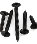 Seventy Five Pack Ten By Half Inch Truss Head Self Tapping Screws For Wood And Metal Crafted From Rust Proof Eighteen Eight Stainless Steel With Phillips Bits For Tough Builds That Grip Tight Without A Hassle shown in various sizes,