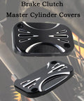 Brake Master Cylinder Covers CNC Billet Aluminum With Reservoir Cap For Harley Touring Electra Glide Road Glide 2008 2017