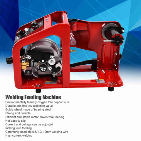 CO2 MAG Welder Wire Feeder 24V Single Drive Gas Shielded Welding Feeding Machine 350A Pro Grade Duty Cycle, side view